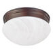 Booker 2 Light 9 inch Burnished Bronze Flush Mount Ceiling Light