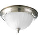 Skeet 1 Light 11.38 inch Brushed Nickel Flush Mount Ceiling Light
