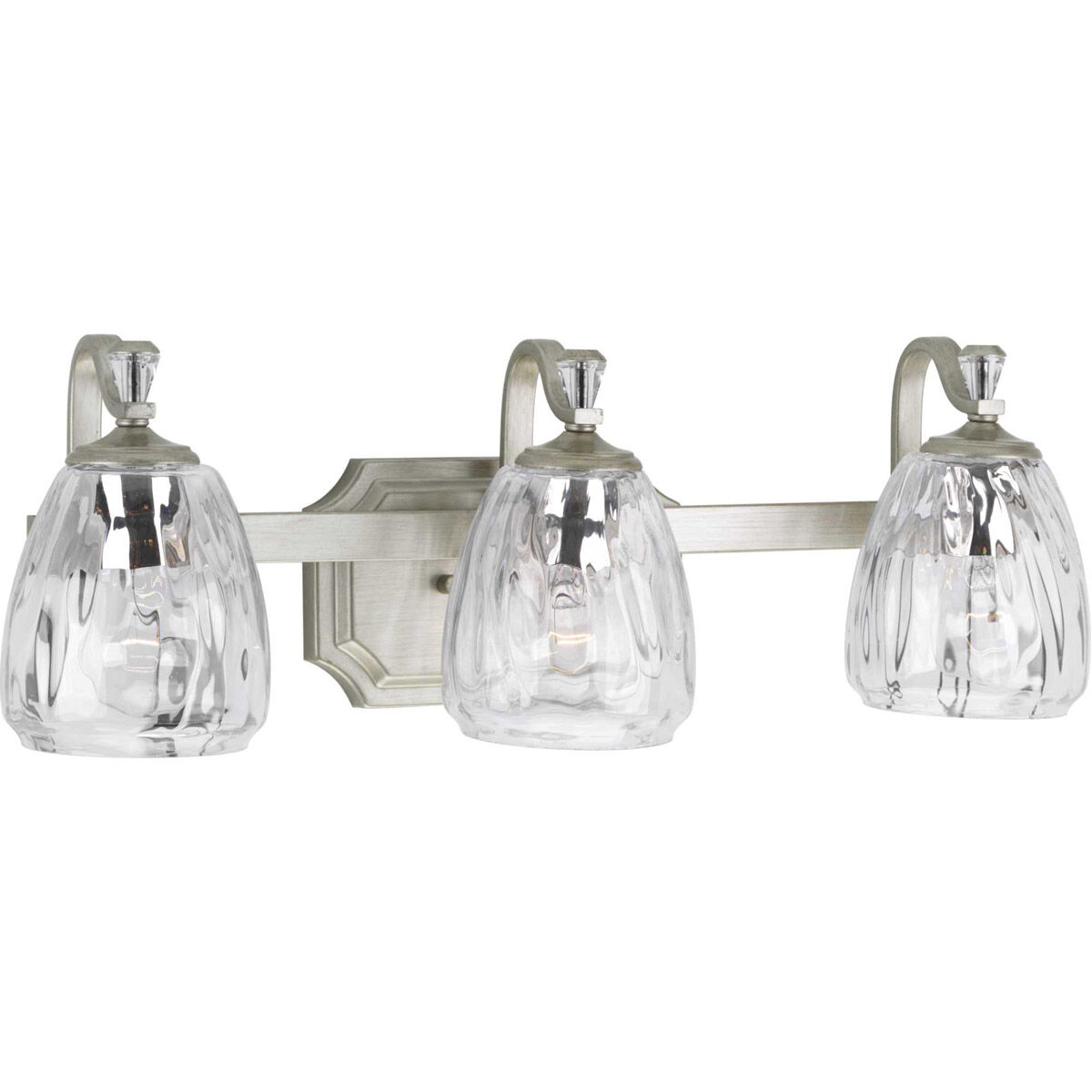 Kenley 3 Light 23 inch Silver Ridge Bath Vanity Wall Light