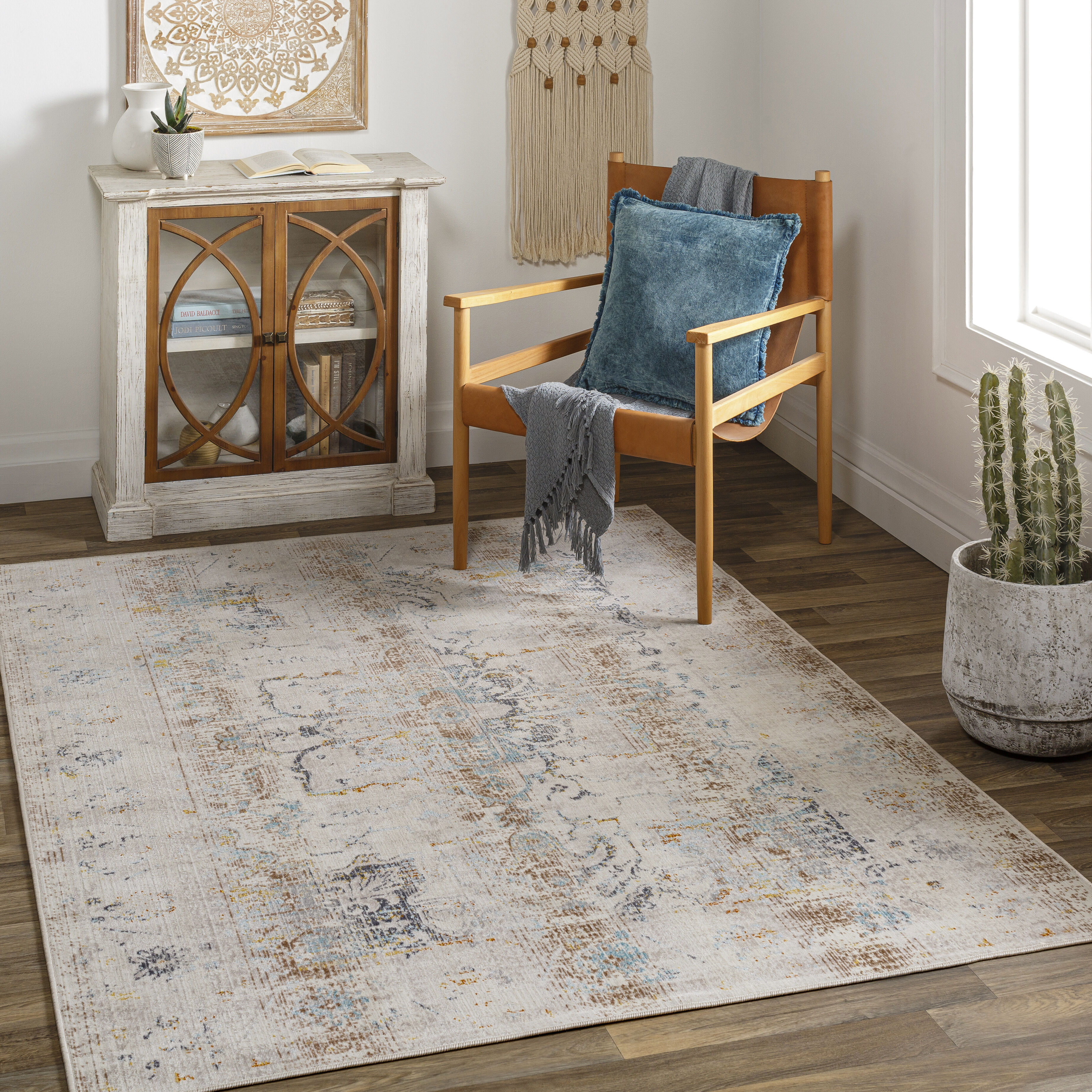 Orelious 87 X 63 inch Taupe Rug, Rectangle