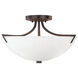 Esme 3 Light 17 inch Burnished Bronze Semi-Flush Mount Ceiling Light