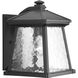 Idina 1 Light 12 inch Textured Black Outdoor Wall Lantern, Medium