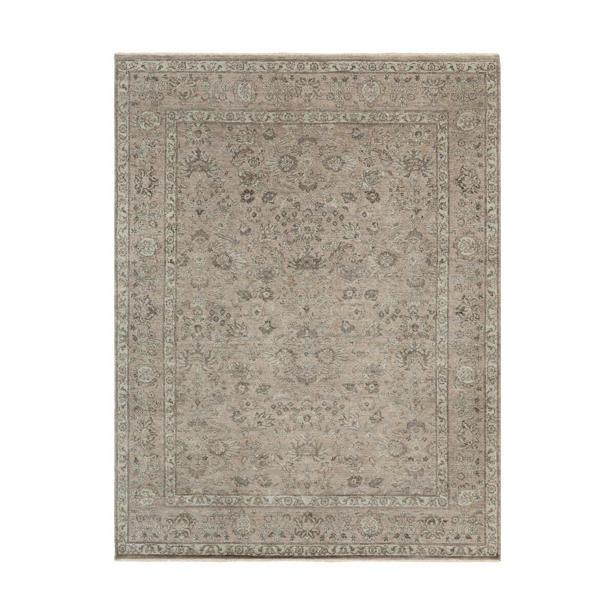 Sera 120 X 96 inch Gray and Gray Area Rug, Wool