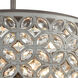Barclay 6 Light 22 inch Weathered Zinc with Matte Silver Chandelier Ceiling Light