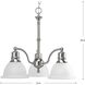 Beacher 3 Light 22 inch Brushed Nickel Chandelier Ceiling Light