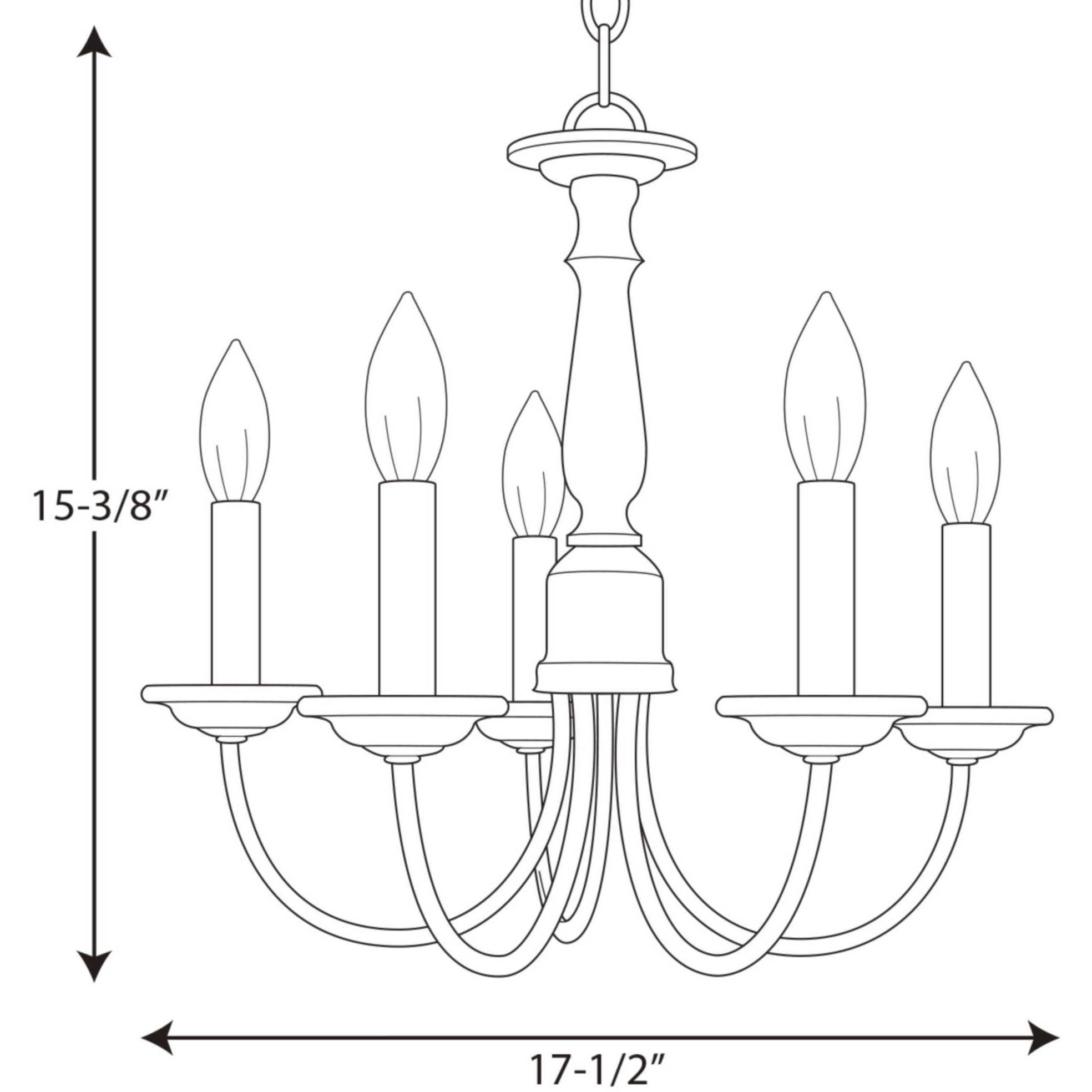 Kipling 5 Light 17.5 inch Antique Bronze Chandelier Ceiling Light