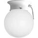 Ginger 1 Light 6 inch White Flush Mount Ceiling Light