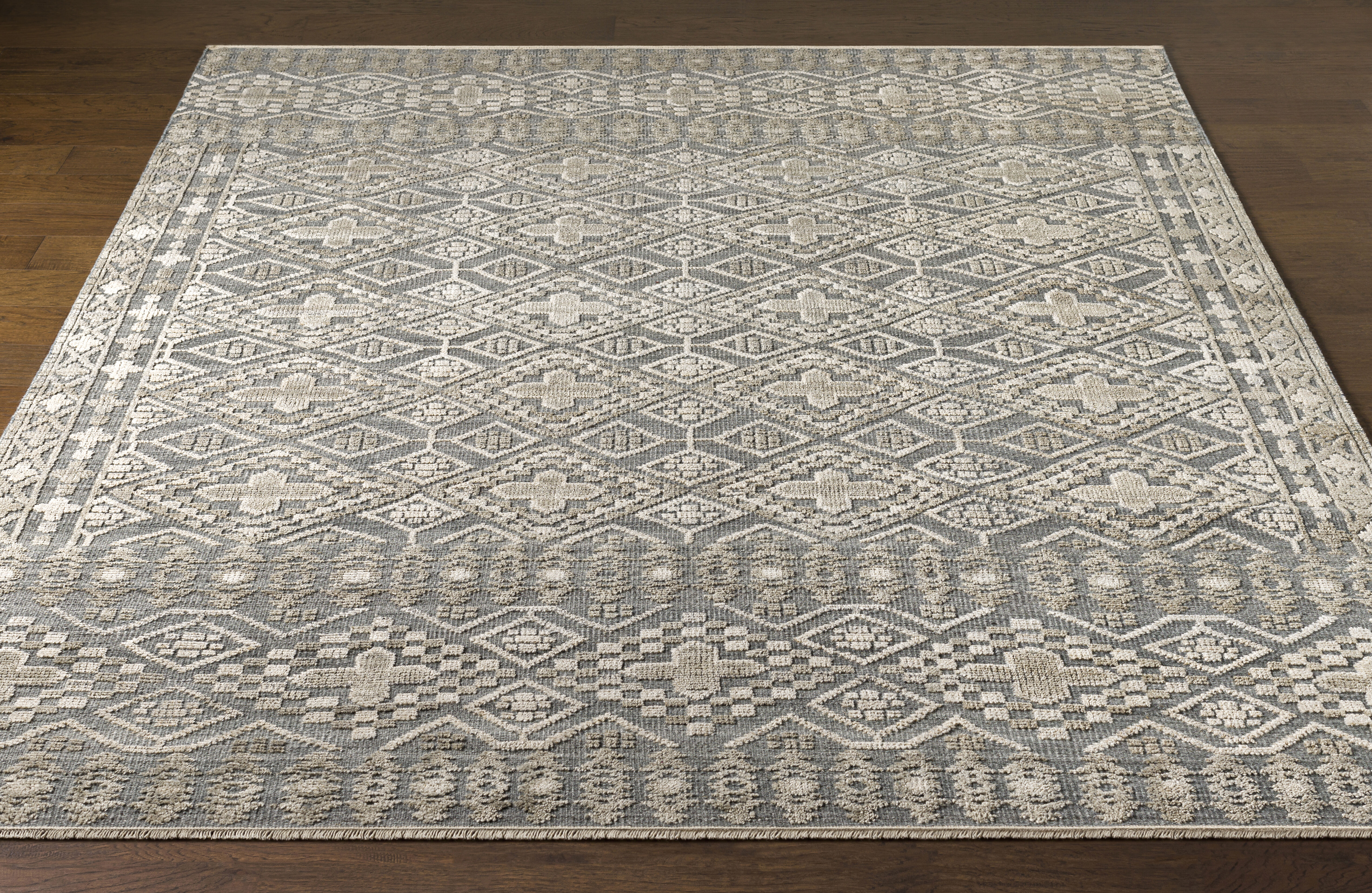 Hollis 36 X 24 inch Gray Rug, Rectangle