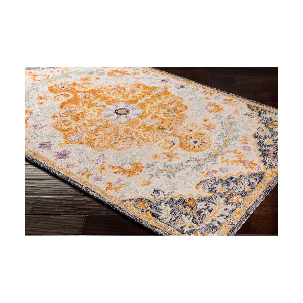 Jocosa 90 X 60 inch Burnt Orange/Khaki/Mustard/Black/Charcoal/Ice Blue Rugs, Rectangle