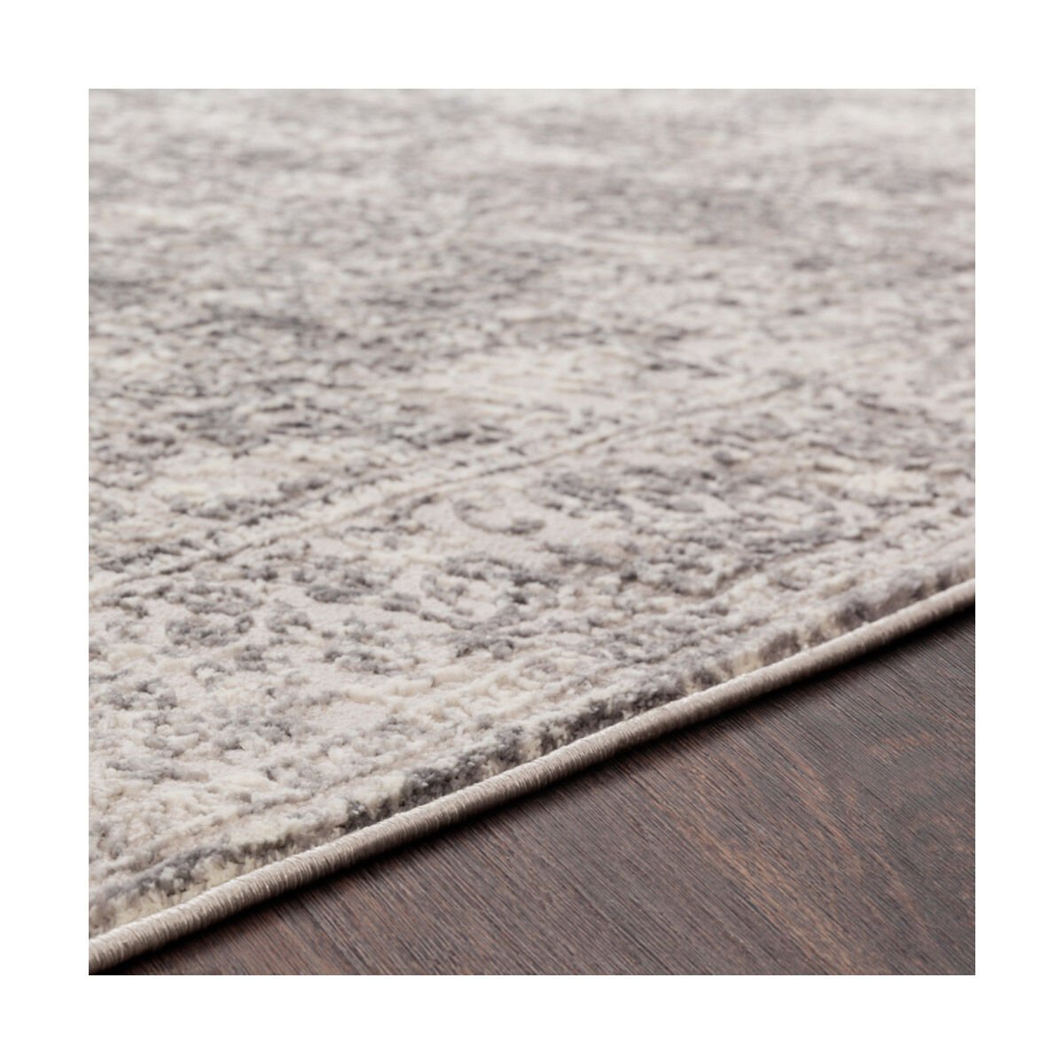 Mirth 35 X 24 inch Charcoal/Light Gray/Ivory/Medium Gray Rugs, Rectangle