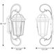 Gilford 3 Light 31 inch Textured Black Outdoor Wall Lantern, Large, Design Series