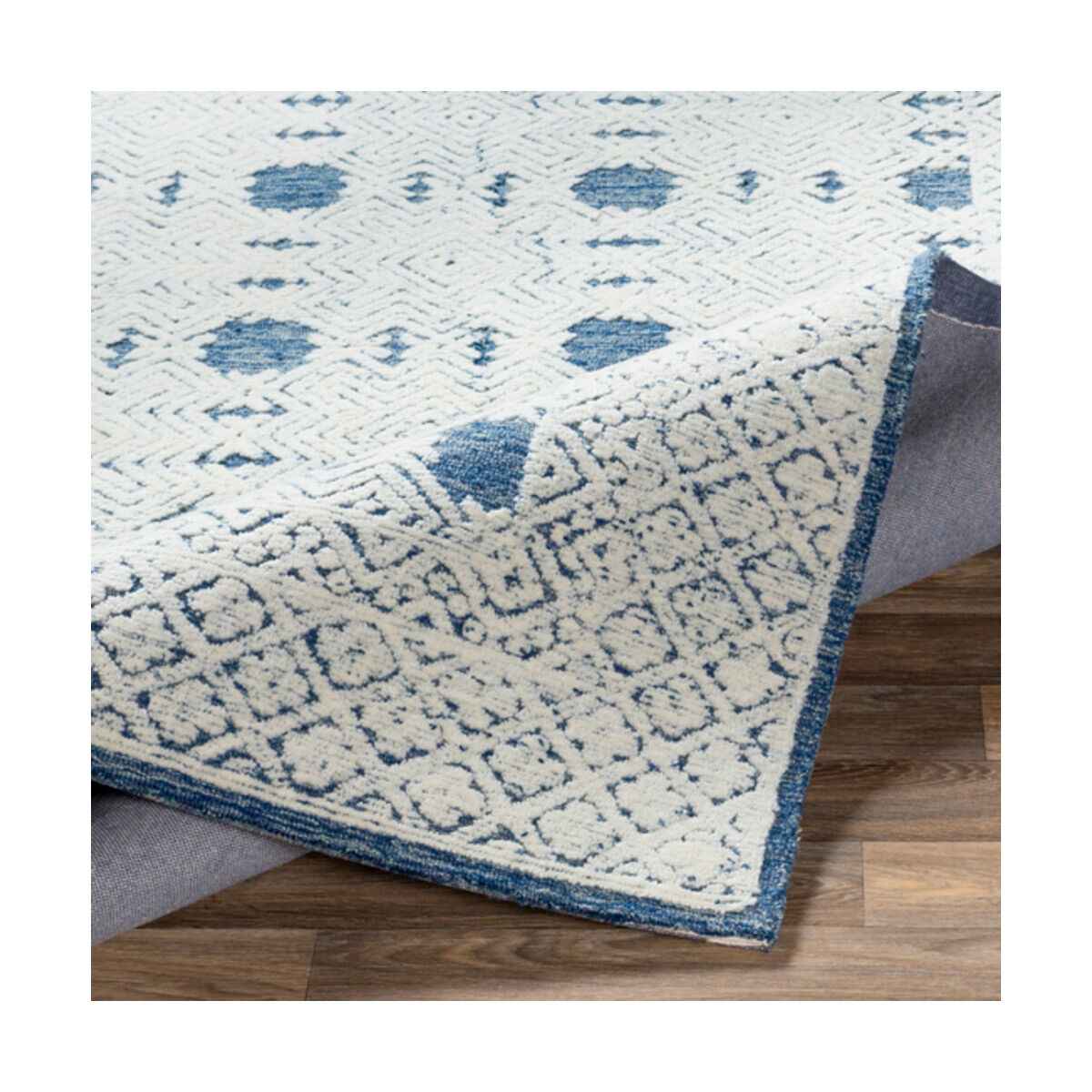 Ellen 144 X 108 inch Dark Blue Rug, Rectangle