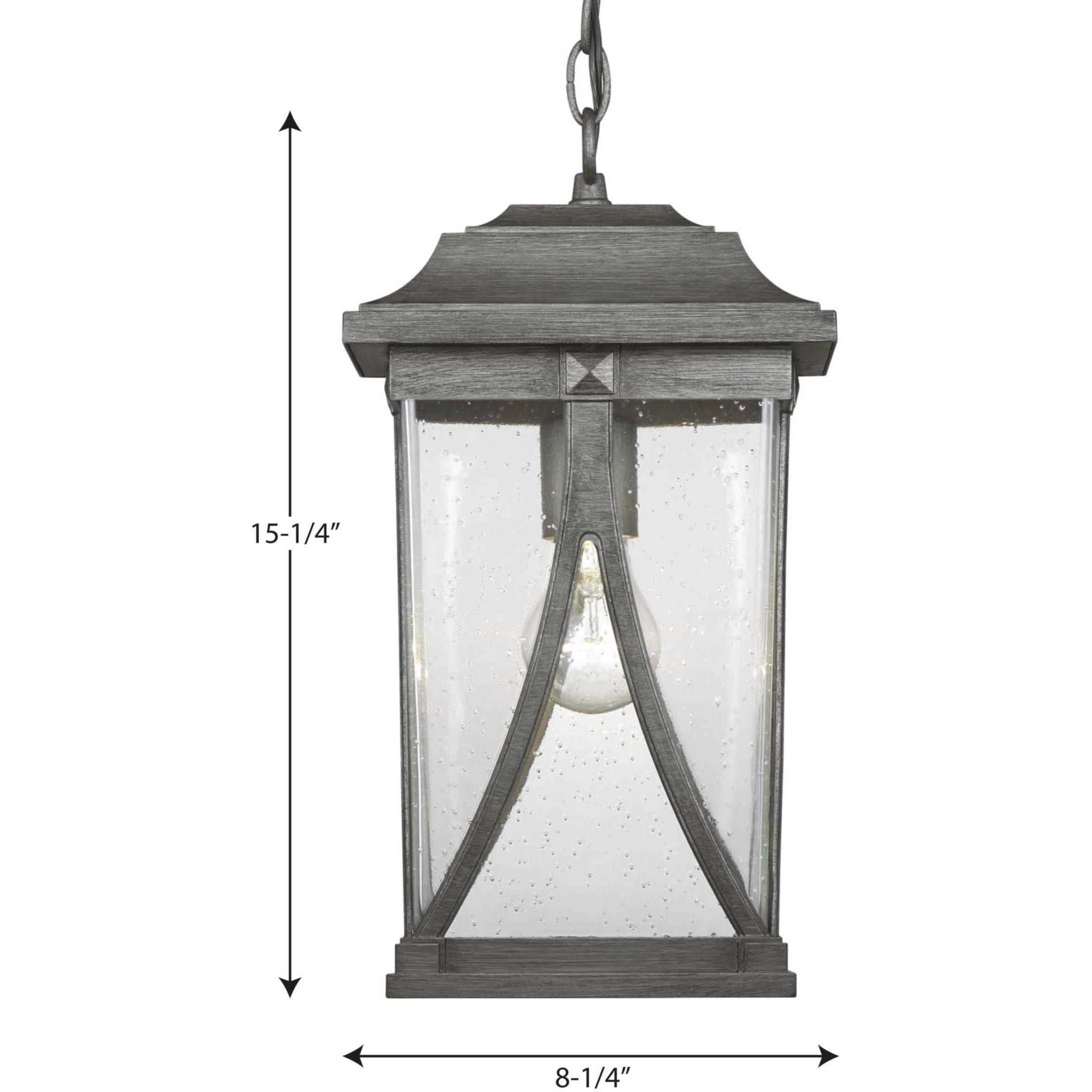 Luce 1 Light 8.25 inch Antique Pewter Outdoor Hanging Lantern