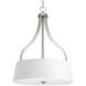 Jay 3 Light 18.13 inch Brushed Nickel Inverted Pendant Ceiling Light