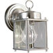 Valisa 1 Light 9 inch Brushed Nickel Outdoor Wall Lantern