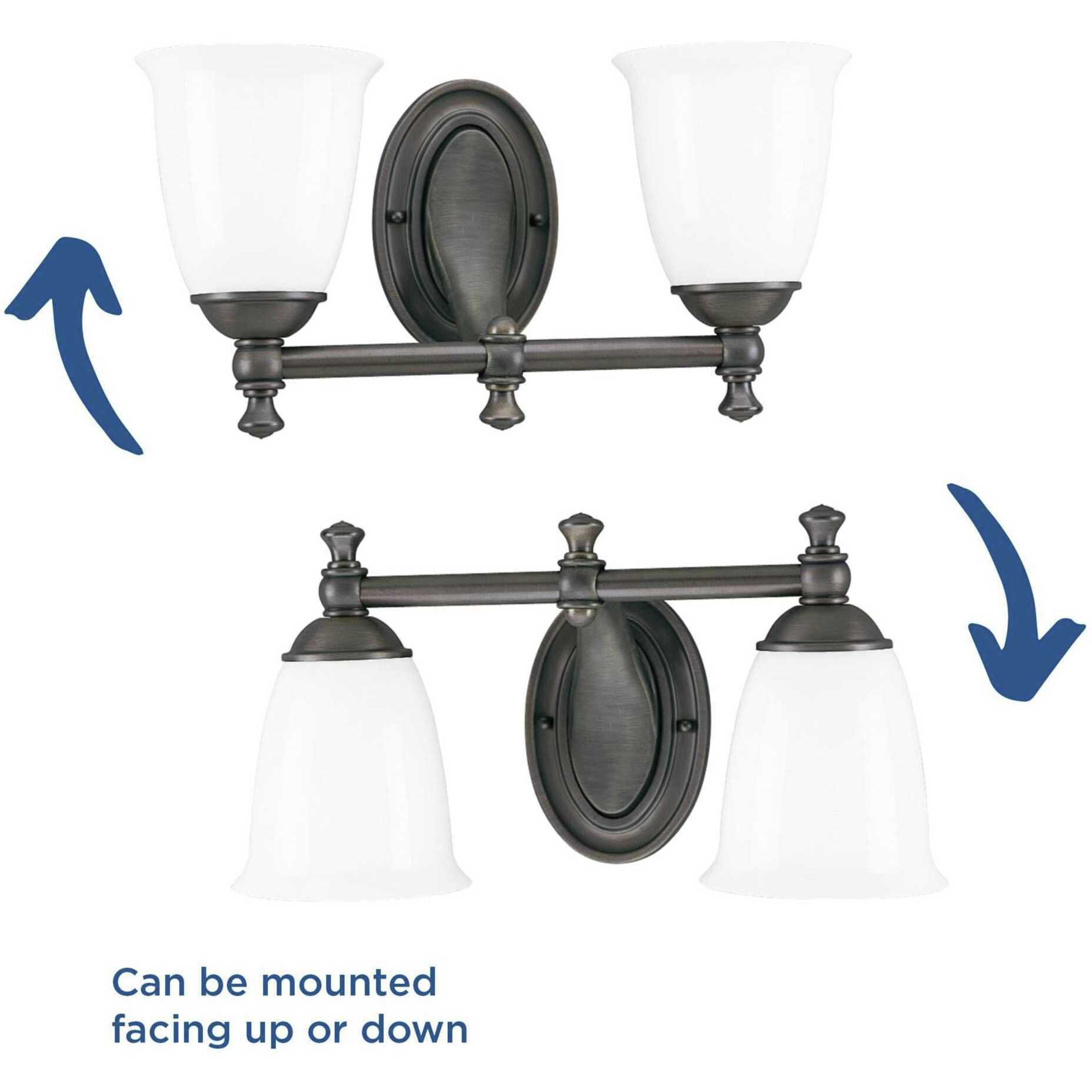 Juno 2 Light 17 inch Venetian Bronze Bath Vanity Wall Light, Delta