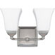 Booker 2 Light 13 inch Polished Nickel Vanity Light Wall Light