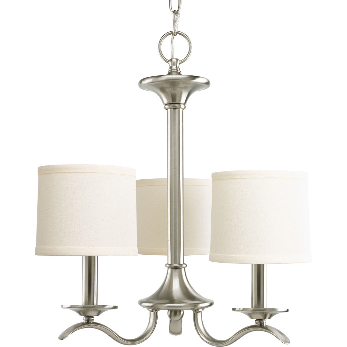 Mark 3 Light 16 inch Brushed Nickel Chandelier Ceiling Light