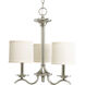 Mark 3 Light 16 inch Brushed Nickel Chandelier Ceiling Light