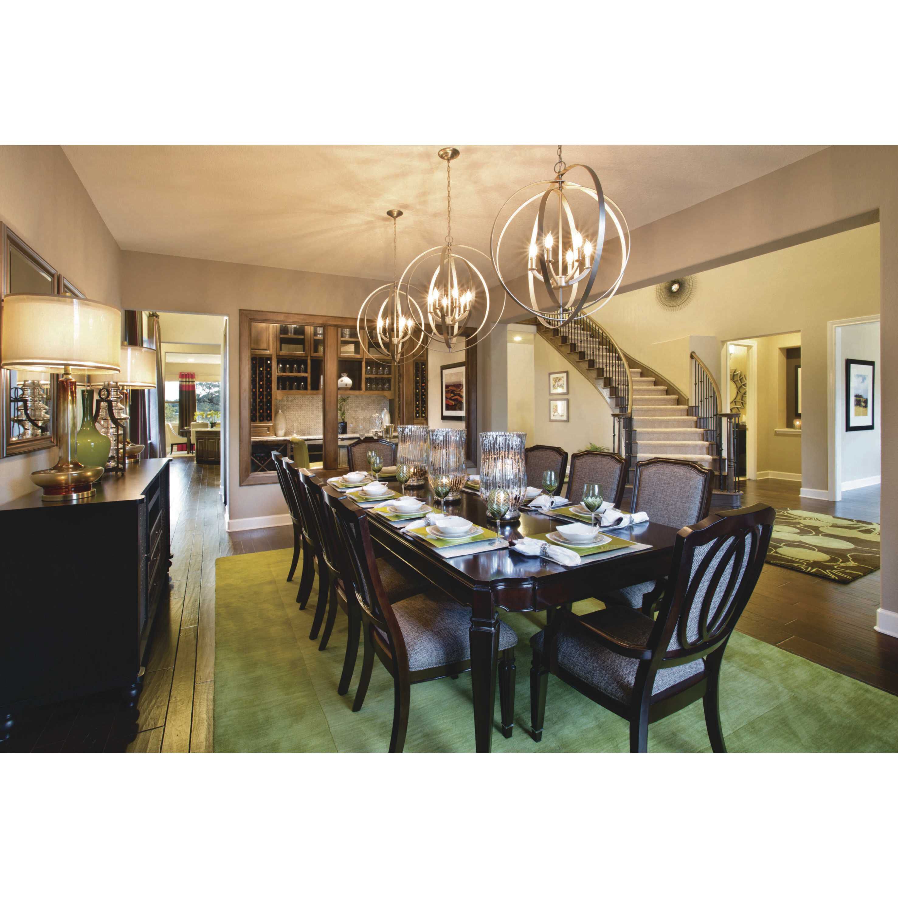 Buster 6 Light 27.75 inch Burnished Silver Foyer Pendant Ceiling Light