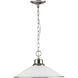Terra 1 Light 16.63 inch Brushed Nickel Pendant Ceiling Light