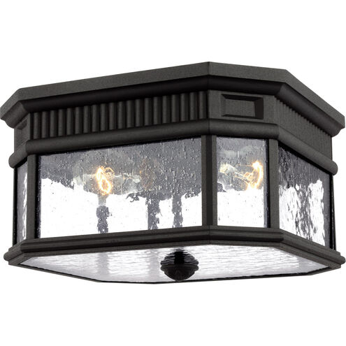Quade 2 Light 11.5 inch Black Outdoor Flush Mount