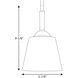 Jay 1 Light 5.88 inch Brushed Nickel Mini-Pendant Ceiling Light