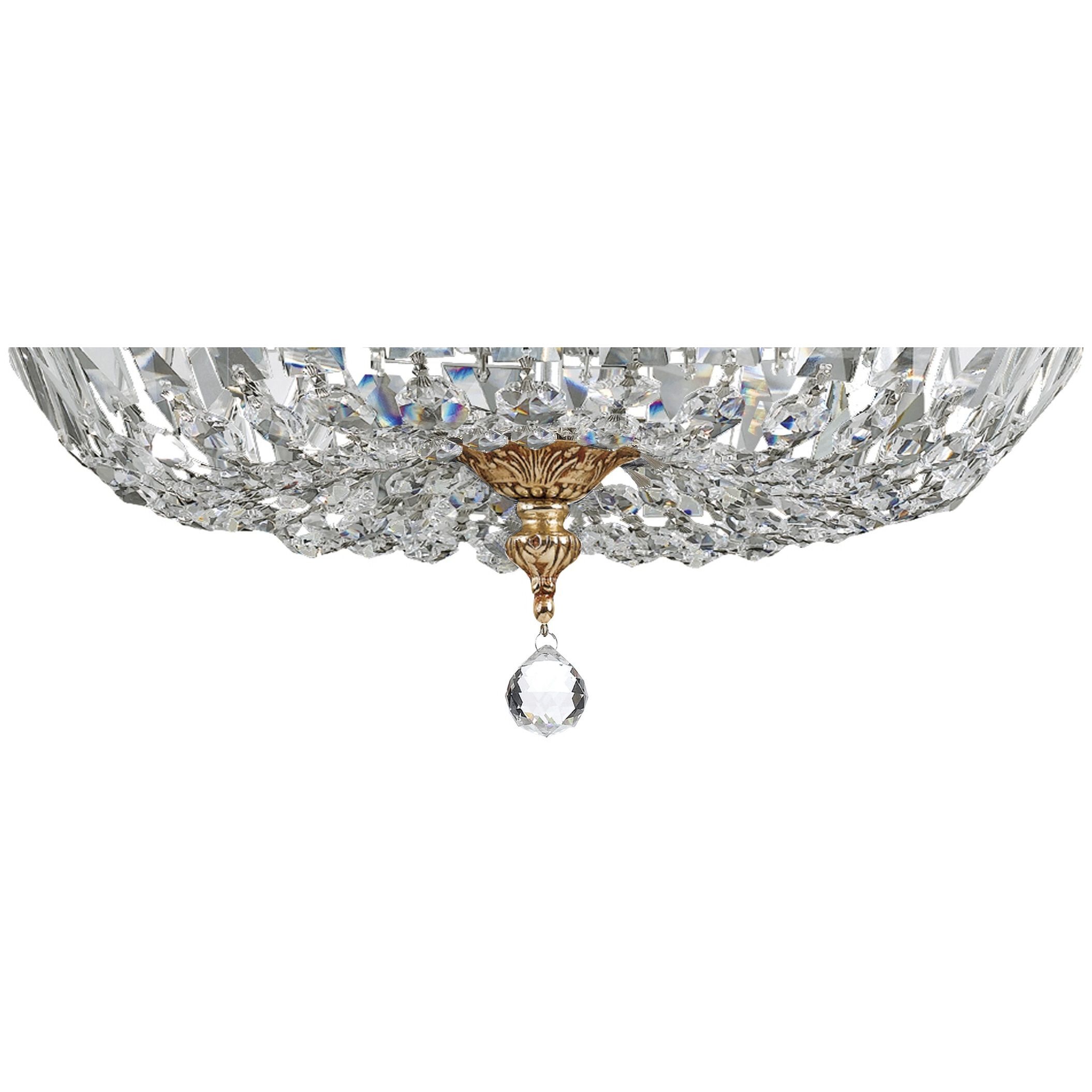 Everett 3 Light 14 inch Gold Flush Ceiling Light