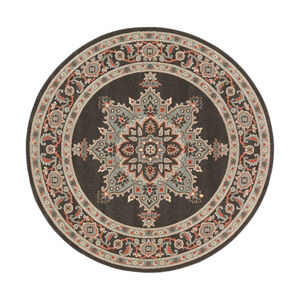 Silvester 63 X 63 inch Black Outdoor Rug, Round
