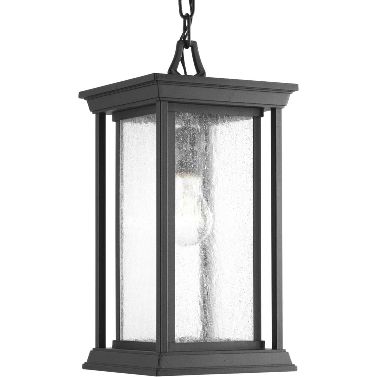 Leticia 1 Light 7.38 inch Textured Black Outdoor Hanging Lantern
