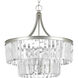 Benedict 5 Light Silver Ridge Pendant Ceiling Light, Design Series