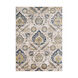 Macduff 87 X 63 inch Charcoal/Navy/Sky Blue/Butter/Ivory/White Rugs, Rectangle