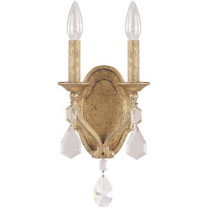 Dudley 2 Light 7 inch Antique Gold Sconce Wall Light
