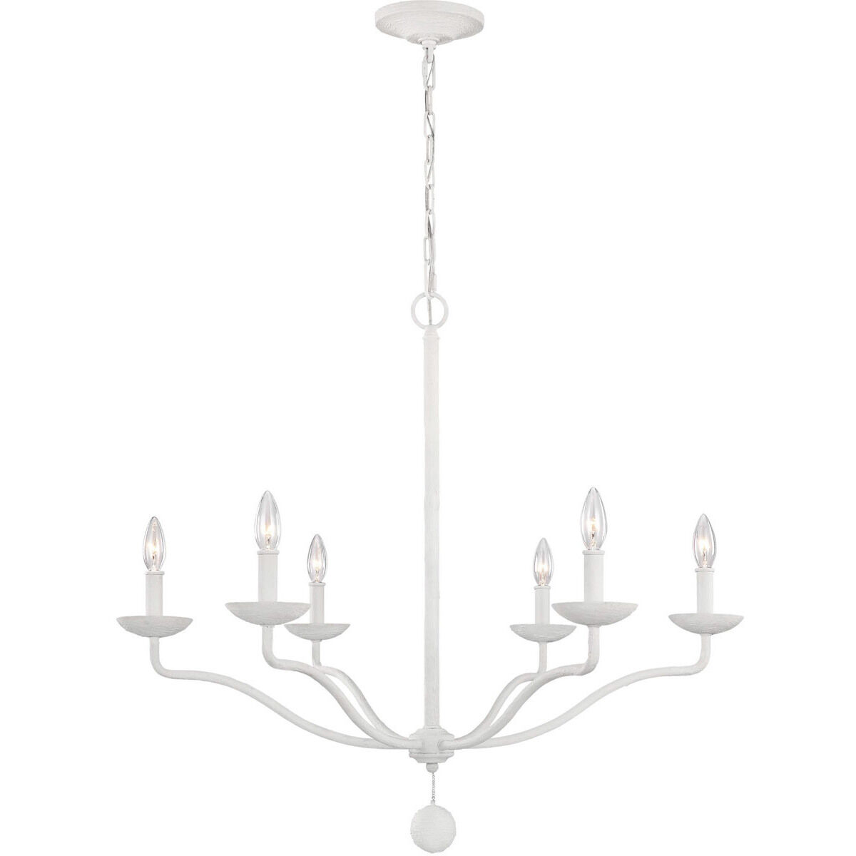 Ultima 6 Light 32.5 inch Plaster White Chandelier Ceiling Light