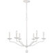 Ultima 6 Light 32.5 inch Plaster White Chandelier Ceiling Light