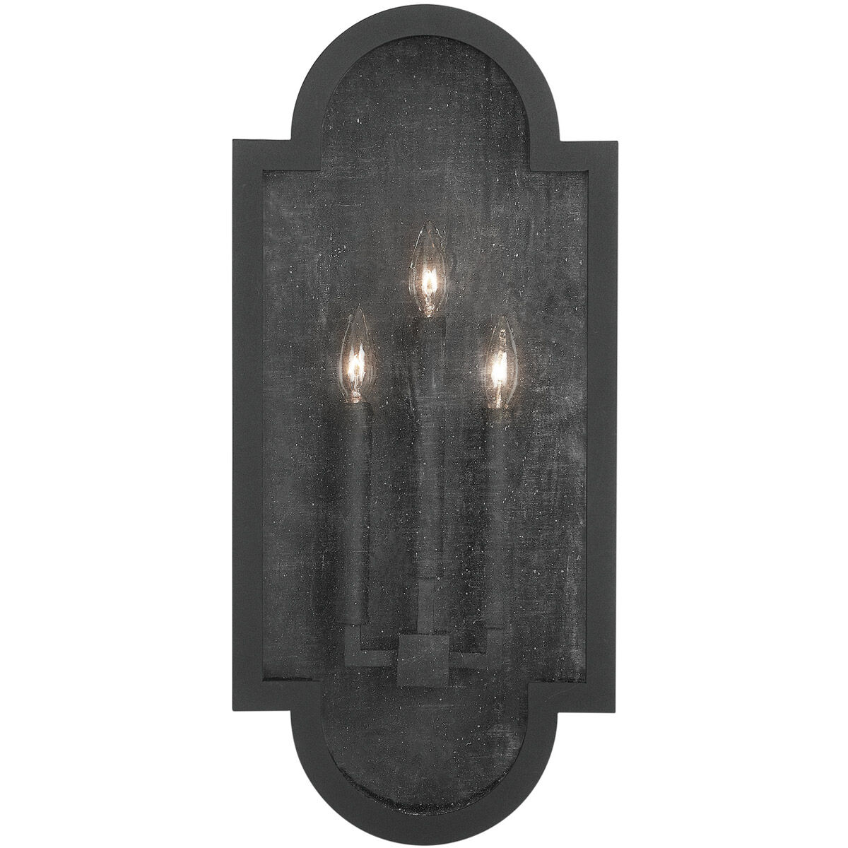 Lindsay 3 Light 25 inch Black Outdoor Wall Mount