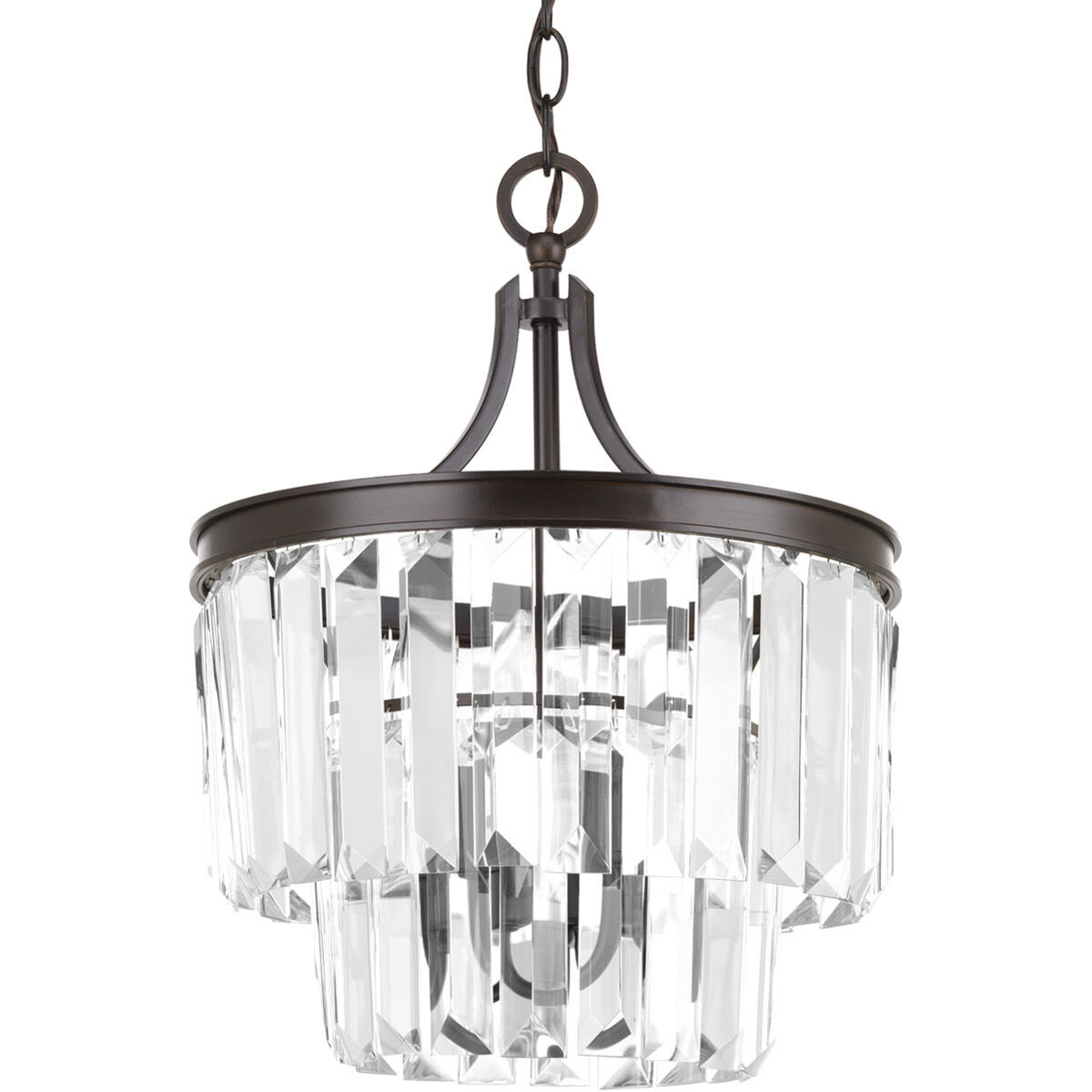 Benedict 3 Light 13 inch Antique Bronze Semi-Flush Convertible Pendant Ceiling Light, Design Series