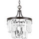Benedict 3 Light 13 inch Antique Bronze Semi-Flush Convertible Pendant Ceiling Light, Design Series