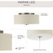 Mark LED 13 inch Brushed Nickel Flush Mount Ceiling Light, Progress LED