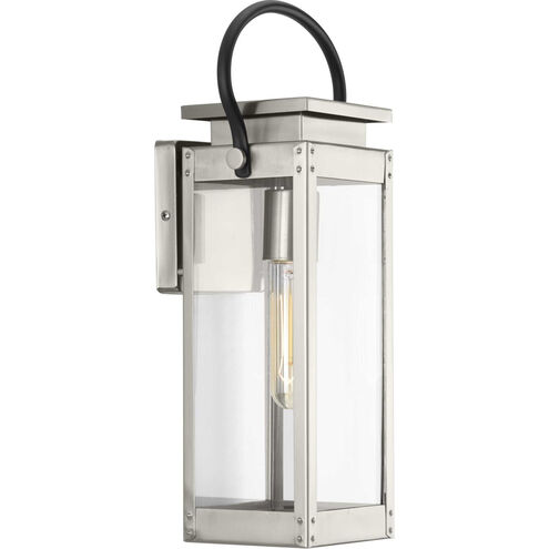 Lamber 1 Light 16 inch Stainless Steel Outdoor Wall Lantern, Small, Design Series