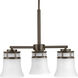 Read 3 Light 21 inch Antique Bronze Chandelier Ceiling Light