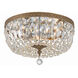 Everett 3 Light 14 inch Gold Flush Ceiling Light