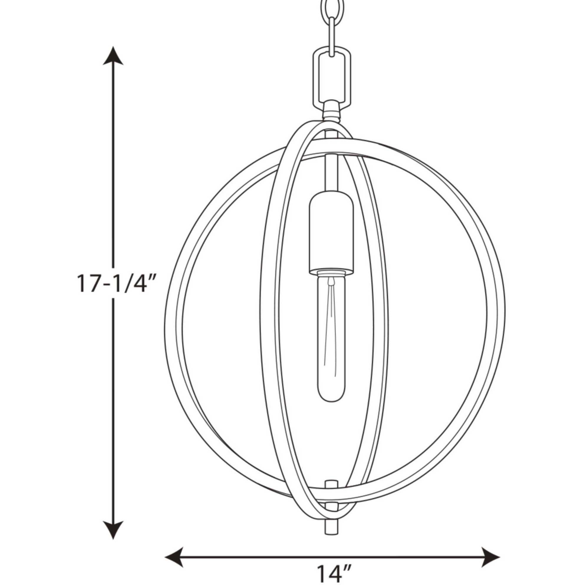 Prewitt 1 Light 14 inch Antique Bronze Pendant Ceiling Light, Small