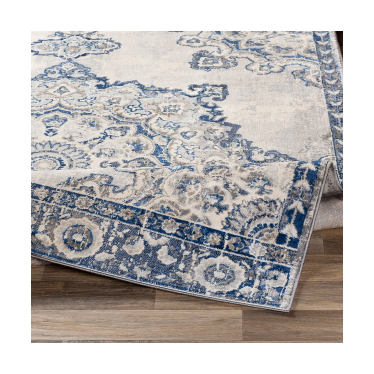 Creighton 36 X 24 inch Navy/Medium Gray/Cream/Silver Gray/Khaki Rugs