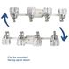 Kenley 4 Light 32 inch Silver Ridge Bath Vanity Wall Light