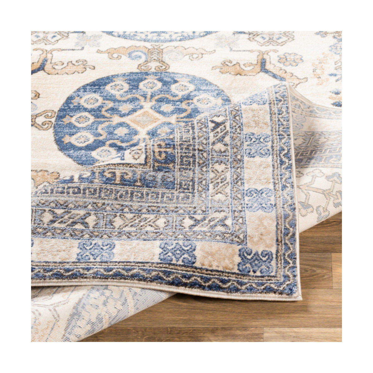 Alton 35 X 24 inch Navy/Bright Blue/Tan/Charcoal/Medium Gray/Beige Rugs