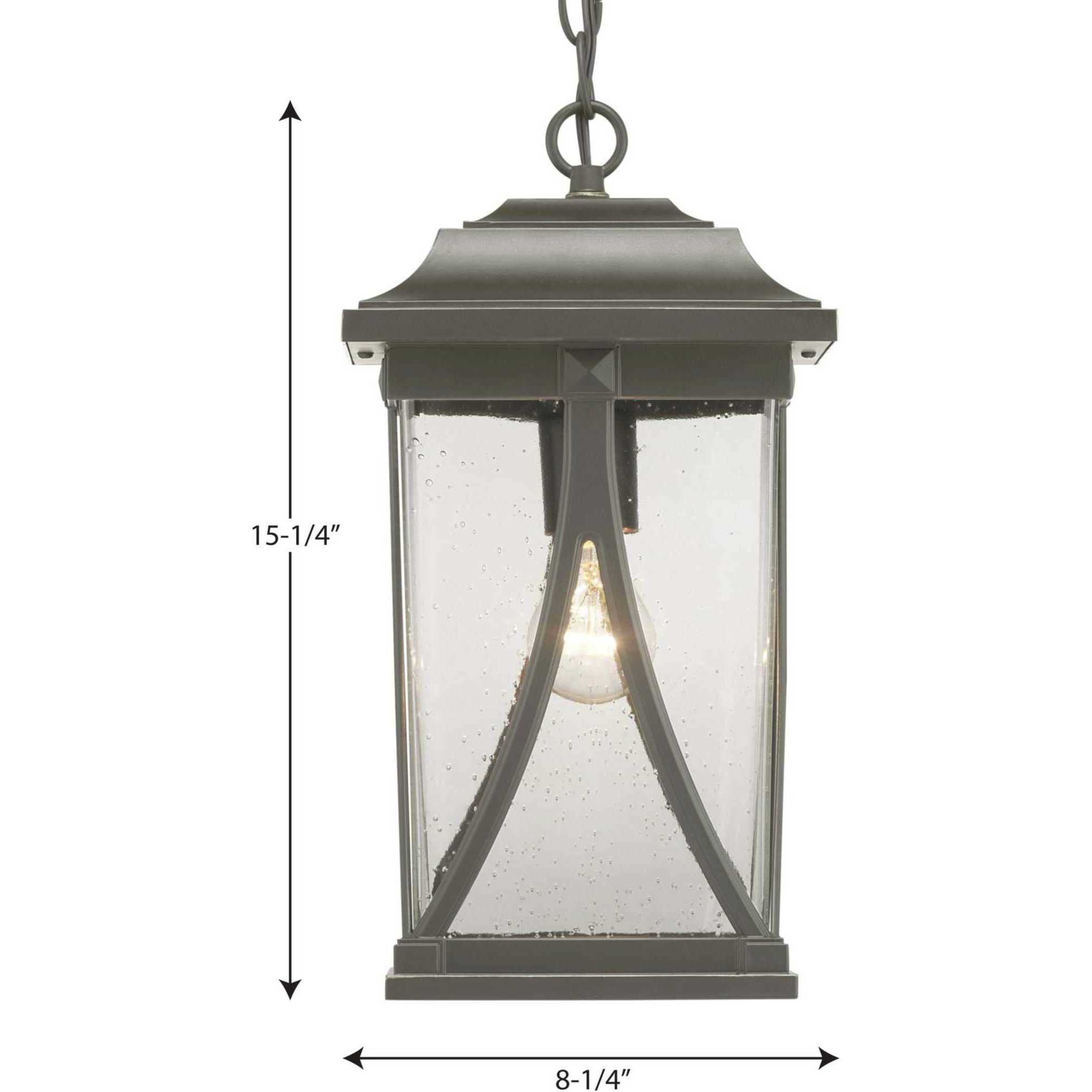 Luce 1 Light 8.25 inch Antique Bronze Outdoor Hanging Lantern