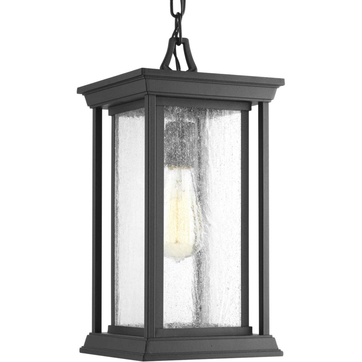 Leticia 1 Light 7.38 inch Textured Black Outdoor Hanging Lantern