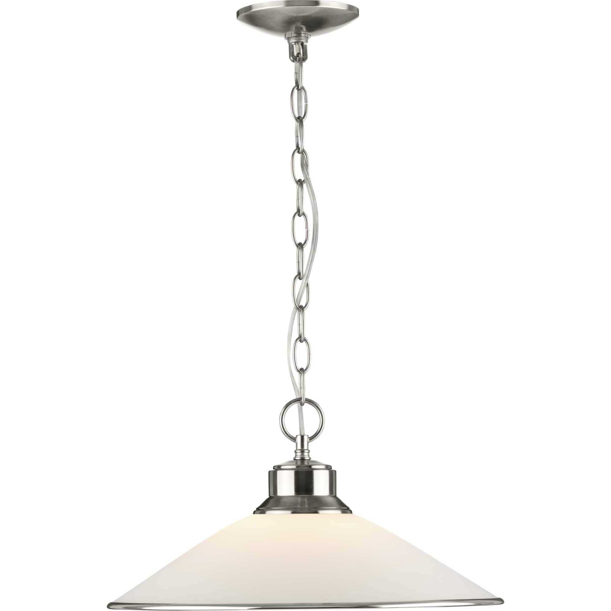 Terra 1 Light 16.63 inch Brushed Nickel Pendant Ceiling Light