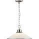 Terra 1 Light 16.63 inch Brushed Nickel Pendant Ceiling Light